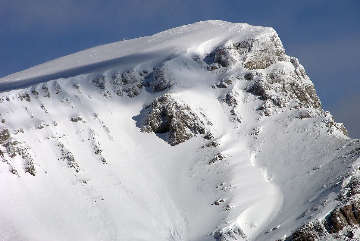 06B Mount Bourgeau Summit Close Up From Banff Ski Sunshine